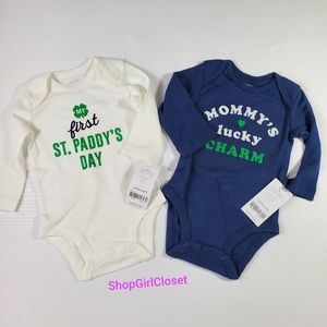 💥Just In💥 2pc. St. Paddy's Day Onsies 3M NWT